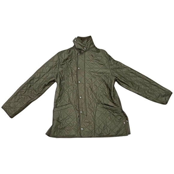 Barbour Green Lightweight Quilted Jacket - Picture 2 of 7